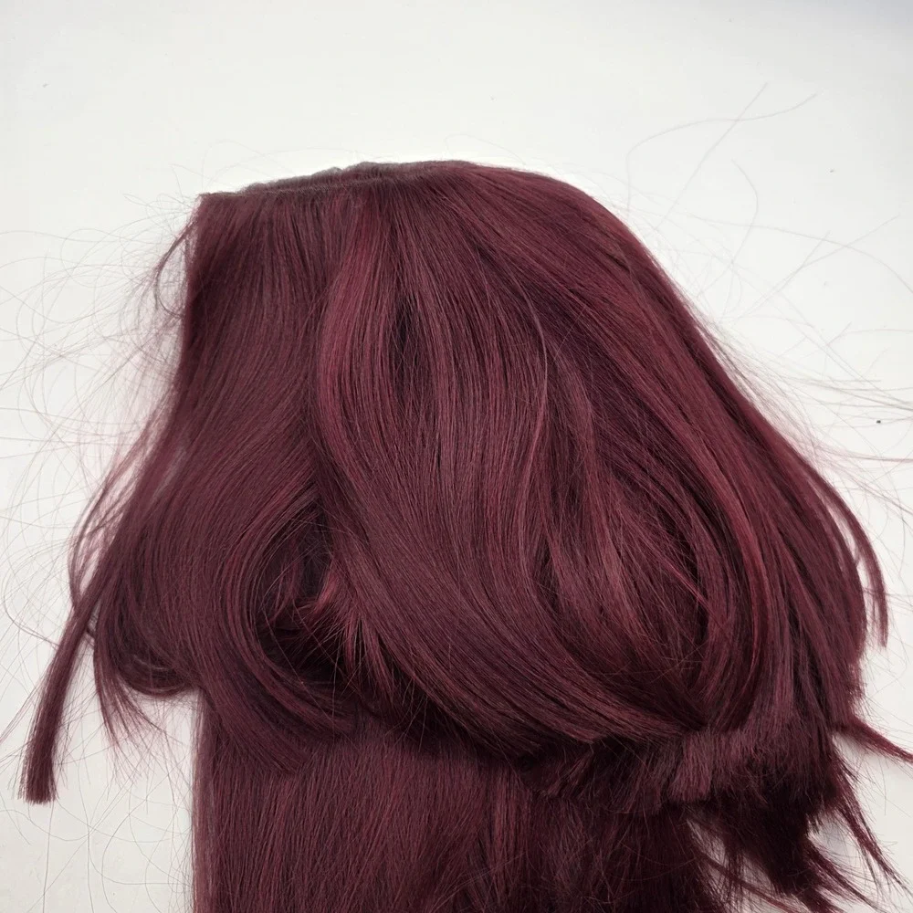 Bobbi Boss Premium Synthetic Lace Front Wig Burgundy Wine Red Short Layered Bob